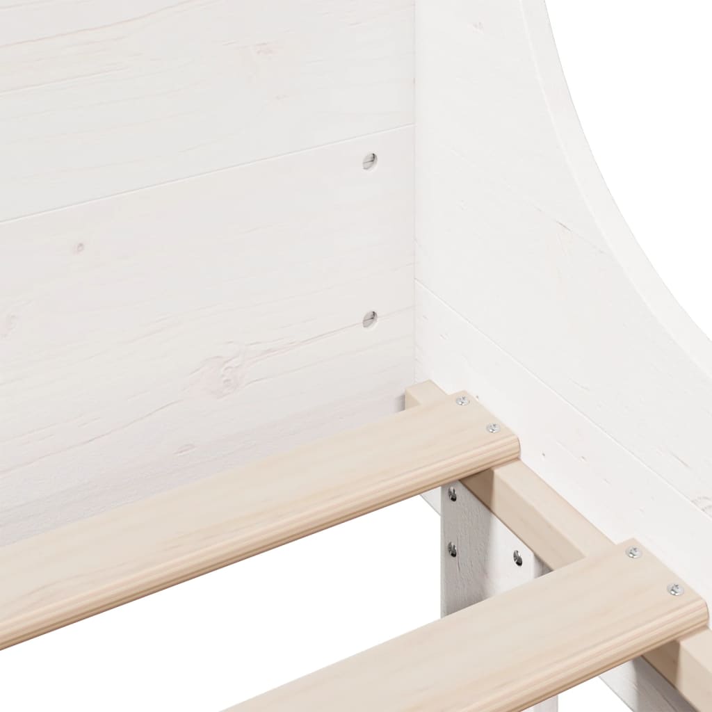 Bed Frame without Mattress White 120x190 cm Small Double Solid Wood Pine